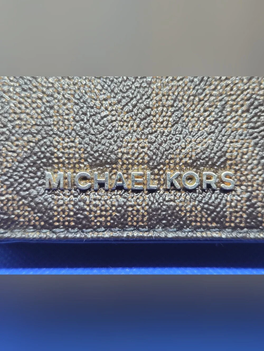 Michael Kors Jet Set Wallet Bifold Brown MK Logo Signature Zip Coin Card Case